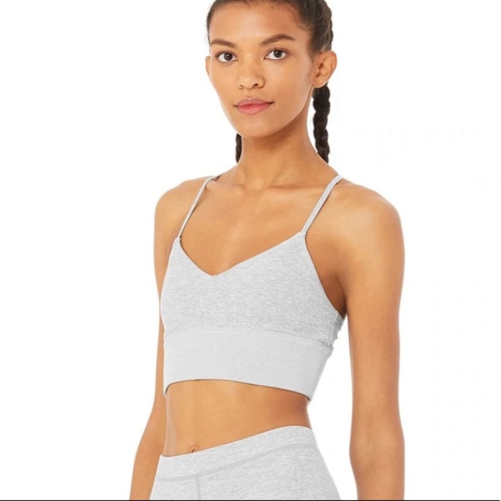 ALO Yoga Alosoft Lavish Bra Top Baby Blue Size XS